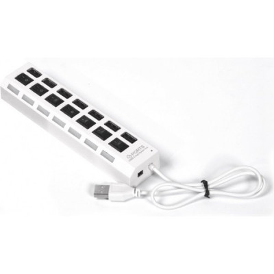 Концентратор USB 2.0 SmartBuy, 7 портов, белый [SBHA-7207-W]