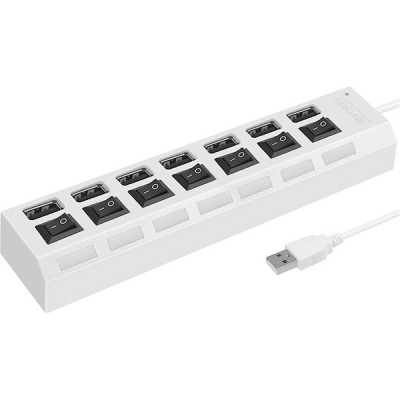 Концентратор USB 2.0 SmartBuy, 7 портов, белый [SBHA-7207-W]