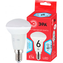 Лампа LED E14/R50 рефлектор,  6W, 4000K, 480Лм, ЭРА [LED R50-6W-840-E14 R]