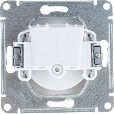 Розетка с/у 2P 16A, IP20, Schneider Electric ATLASDESIGN [ATN000141] белый