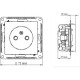 Розетка с/у 2P 16A, IP20, Schneider Electric ATLASDESIGN [ATN000141] белый