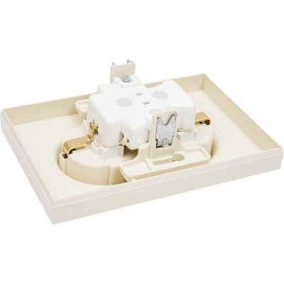 Розетка с/у 2x2P+Е 16A, IP20, со штор., в сборе, Schneider Electric ATLASDESIGN [ATN000226] бежевый