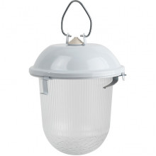 Светильник ЖКХ 1xE27x100W стекло без решетки, крюк, 166*290 [НСП 02-100-001 У2 IP52] белый