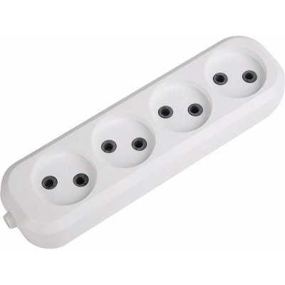 Колодка 4 розетки  6А/1,3кВт без заземления, REXANT [11-8715]