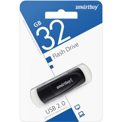 Накопитель USB Flash 32Gb SmartBuy Scout Black