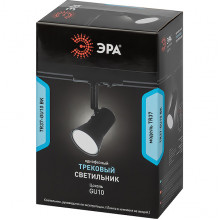 Светильник трековый 1ф под лампу MR16/GU10, до 15W, 60*80*120, ЭРА [TR37-GU10 BK] черный