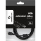 Кабель USB2.0 AM - AF удлинитель, 1.8м, ферр. фильтры, Cablexpert [CCF2-USB2-AMAF-6]