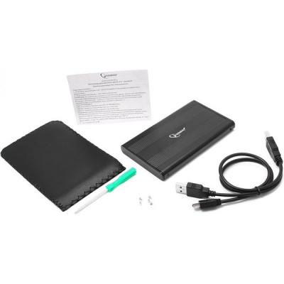 Бокс HDD 2.5'' Gembird, металл корпус, USB 2.0 - SATA, черный, [EE2-U2S-5]
