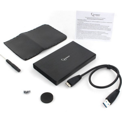 Бокс HDD 2.5'' Gembird, алюминий корпус, USB 3.0 - SATA, черный, [EE2-U3S-55]