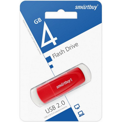 Накопитель USB Flash 4Gb SmartBuy Scout Red