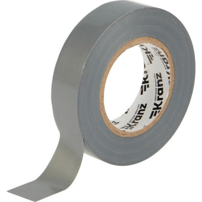 Изолента ПВХ 19мм*25м*0,13мм, серая, KRANZ [KR-09-2208]