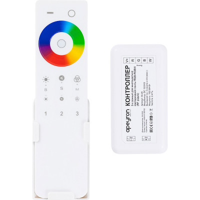 Контроллер ленты LED RGBW 12/24В MAX 16А, радио пульт сенсорный +11кн, 3х-зонный, Apeyron [04-48]