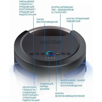 Колонка SmartBuy Z1, BT, MP3, FM-радио, караоке, 74 Вт [SBS-970]