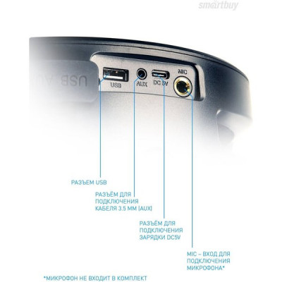 Колонка SmartBuy Z1, BT, MP3, FM-радио, караоке, 74 Вт [SBS-970]