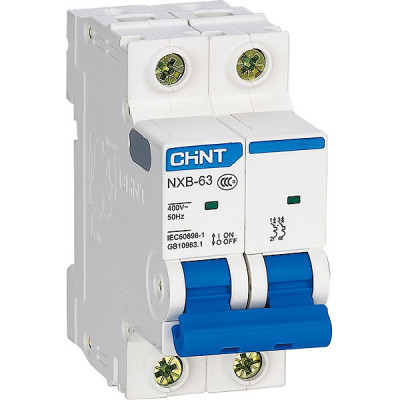 Выключатель автоматический 2п C 16А 4.5кА, CHINT NXB-63S [296788]
