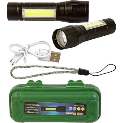 Фонарь аккумуляторный 5W, 300Лм, Li-Ion 600mAh, GLANZEN [UFL-0300-511]
