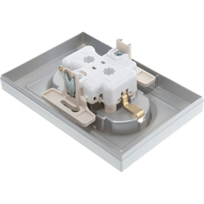 Розетка с/у 2x2P+Е 16A, IP20, в сборе, Schneider Electric ATLASDESIGN [ATN000324] алюминий