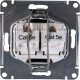 Розетка с/у компьютерная 2xRJ45, IP20, Schneider Electric ATLASDESIGN [ATN001085] карбон
