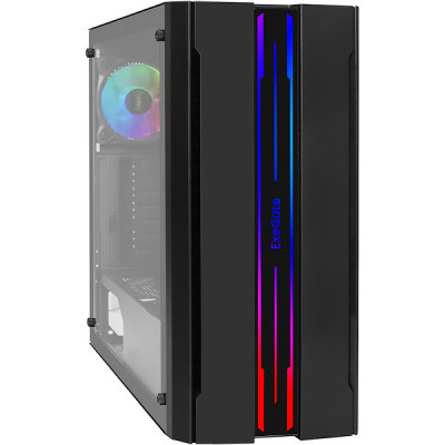 Корпус ExeGate EVO-5020, ATX, БП 700NPX, 2*USB+1*USB3.0, HD аудио, черный [292735]