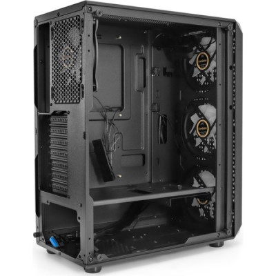 Корпус ExeGate Mistery X4, ATX, без БП, 2*USB+1*USB3.0, HD аудио, черный [294391]