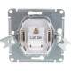 Розетка с/у компьютерная 1xRJ45, IP20, Schneider Electric ATLASDESIGN [ATN000483] жемчуг