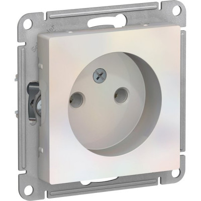 Розетка с/у 2P 16A, IP20, Schneider Electric ATLASDESIGN [ATN000441] жемчуг