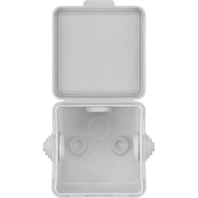 Коробка распаячная о/у  65*65*50мм, крышка, IP54, 4вх, TDM [SQ1401-0111] серый