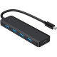 Концентратор USB 3.0 GEMBIRD UHB-C424, 4 порта, кабель Type-C 19 см, с доп. питанием (Type-C)