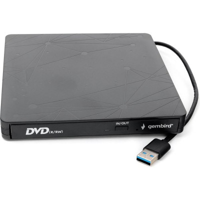 Дисковод внешний DVD±RW Gembird DVD-USB-03, пластик, черный