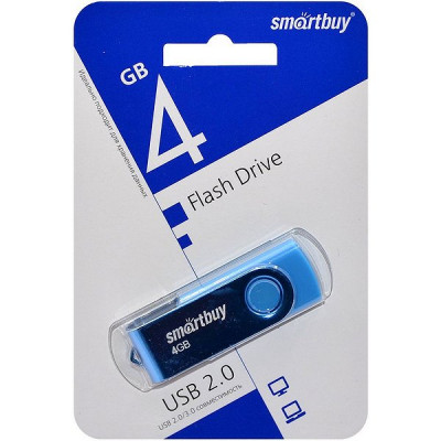 Накопитель USB Flash 4Gb SmartBuy Twist Blue