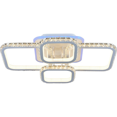 Люстра LED 200W+8W, ПДУ 3000-6000K+RGB, 14500Лм, 565*415*130, PL [8088/2+2 WHT] белый