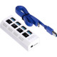 Концентратор USB 3.0 SmartBuy, 4 порта, белый [SBHA-7304-W]