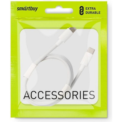 Кабель Type-C - Type-C, 3.0м, 5А, 100 Вт, SmartBuy [iK-331FC] fast charge, PD, QC