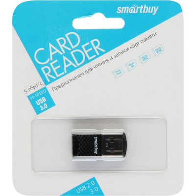 Кард-ридер SmartBuy SBR-3120-K, microSD, microSDHC, microSDXC, USB 3.0 Black