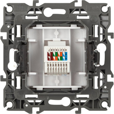 Розетка с/у компьютерная RJ45, ЭРА12 [12-3107-01М][10] белый матовый