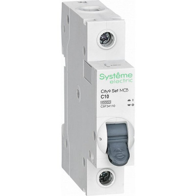 Выключатель автоматический 1п C  10А 4,5кА, Systeme Electric City9 [C9F34110]