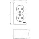 Розетка о/у 2x2P+E 16А, со шторками, изол.пл., Schneider Electric Blanca [BLNRA011216] антрацит