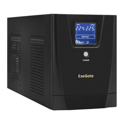 ИБП ExeGate SpecialPro Smart LLB-3000.LCD.AVR.4SH.RJ.USB (3000VA/1800W, LCD, AVR,4*Schuko) [287660]
