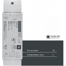 Контроллер ленты LED RGBW 12/24/36В MAX 20А, 4 зоны, ALFA WHITE [V420A]
