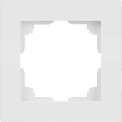 Рамка 1п, IP20, Intro Accent [6-501-01М] белый матовый