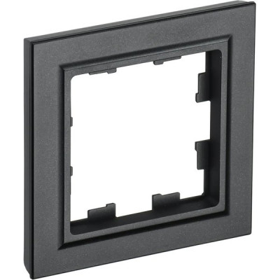 Рамка 1п, IP20, IEK BRITE [BR-M12-K02] черный