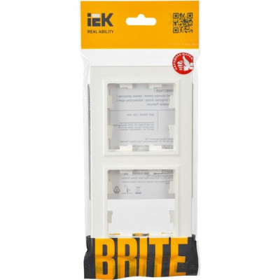 Рамка 2п, IP20, IEK BRITE [BR-M22-K01] белый