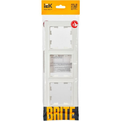 Рамка 3п, IP20, IEK BRITE [BR-M32-K01] белый