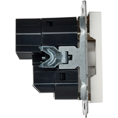 Розетка с/у 2P+E+2xUSB 16A, IP20, IEK BRITE [BR-R14-16-U21-D21-K01] белый