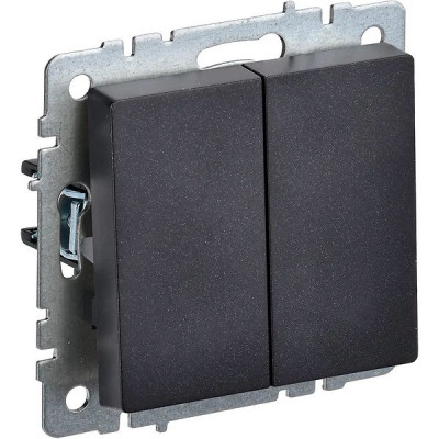 Переключатель с/у 2-кл 10А, IP20, IEK BRITE [BR-V22-0-10-K02] черный