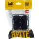 Розетка с/у 2P+E 16A, IP20, IEK BRITE [BR-R11-16-K02] черный