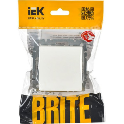 Переключатель с/у 1-кл 10А, IP20, IEK BRITE [BR-V12-0-10-K01] белый