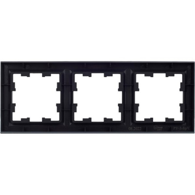 Рамка 3п, IP20, IEK BRITE [BR-M32-K02] черный