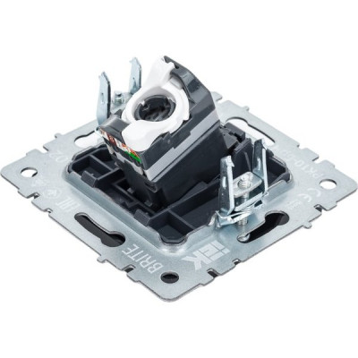 Розетка с/у компьютерная 1xRJ45, IP20, IEK BRITE [BR-K10-1-K02] черный