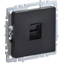 Розетка с/у компьютерная 1xRJ45, IP20, IEK BRITE [BR-K10-1-K02] черный